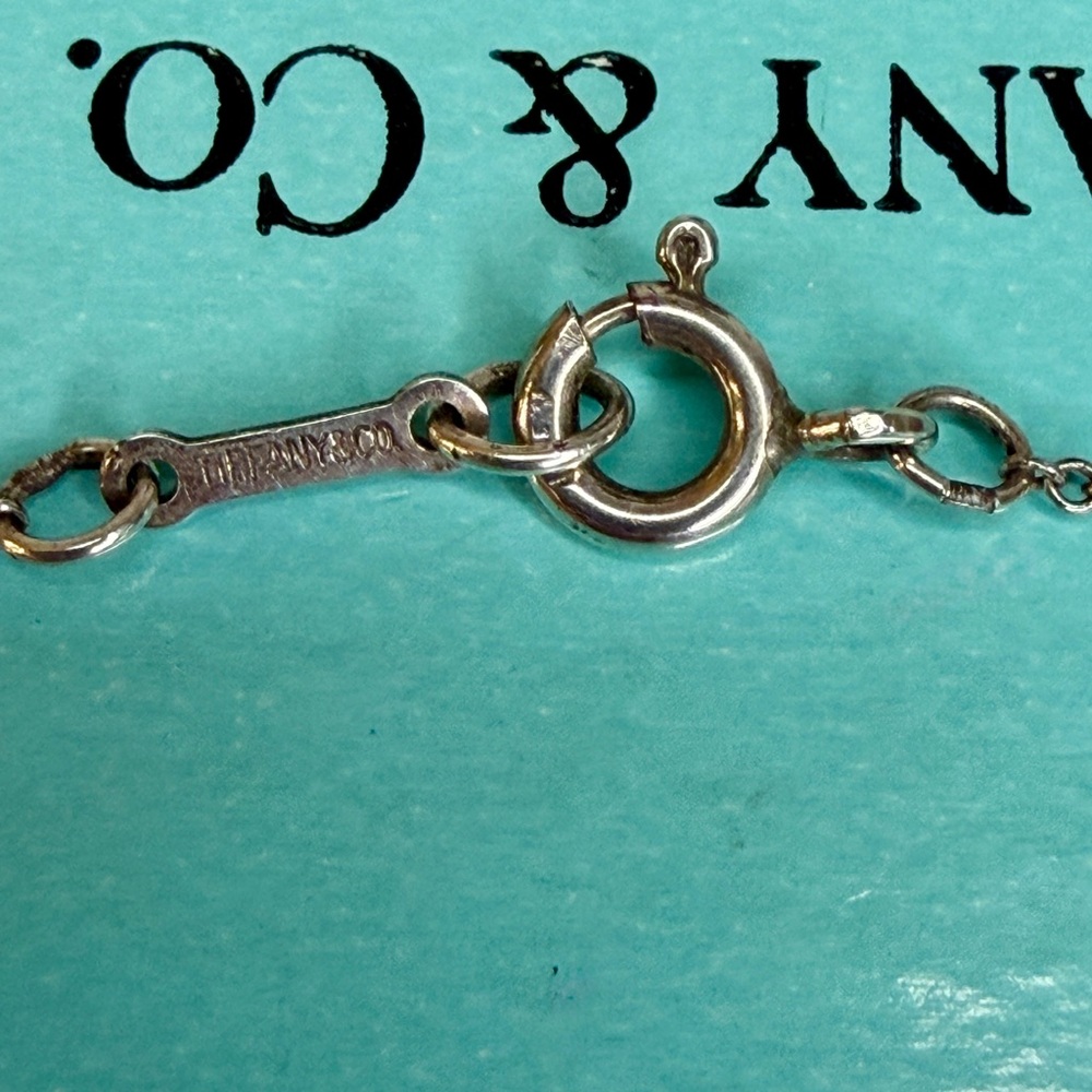 Tiffany & Co. Elsa Peretti Sterling Silver Bean Necklace Pendant | Original Box - Picture 6 of 6
